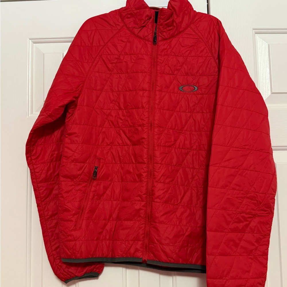 Oakley Red Quilted Puffer Jacket